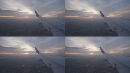 飞机窗外的风景高清在线视频素材下载