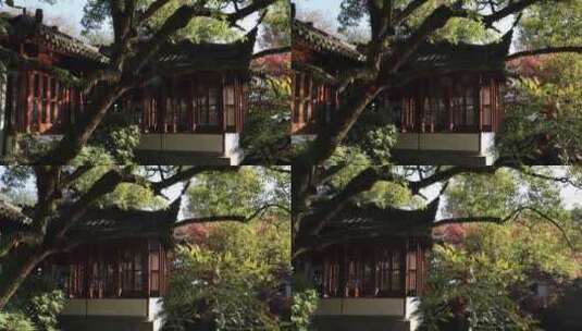 江南园林 古典建筑 亭台水榭高清在线视频素材下载