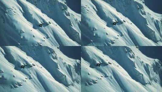 雪山极限滑雪高清在线视频素材下载