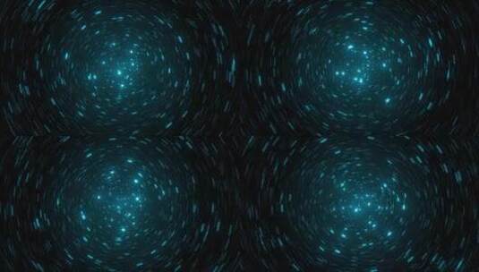 蓝色数字粒子超空间跳跃时间旅行概念。飞行高清在线视频素材下载