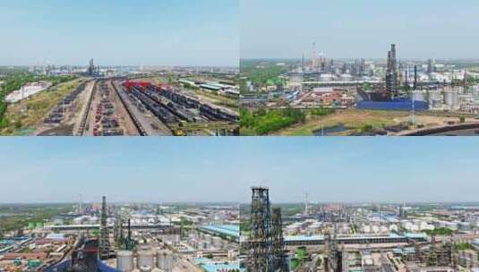 沧州市铁路货场 华海炼油化工厂高清在线视频素材下载