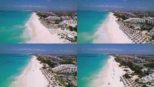 阿鲁巴岛的鹰海滩天线高清在线视频素材下载