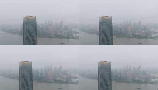 航拍上海北外滩 城市风光高清在线视频素材下载
