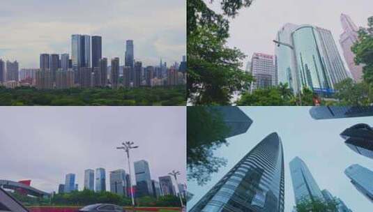 深圳城市窗外街景高楼大厦高清在线视频素材下载