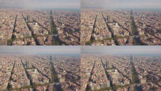 巴塞罗那的城市景观高清在线视频素材下载
