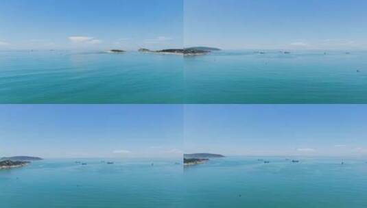 福建漳州东山岛蔚蓝的大海航拍高清在线视频素材下载