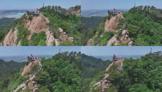 中国辽宁鞍山千山风景区五佛顶高清在线视频素材下载