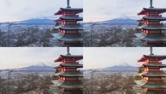 日本富士山美景高清在线视频素材下载