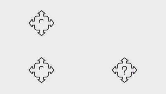 动画方向线性图标高清在线视频素材下载