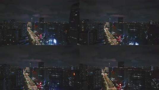 M昆明保利中心夜景延时高清在线视频素材下载