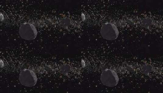 在深空小行星带内快速飞行高清在线视频素材下载