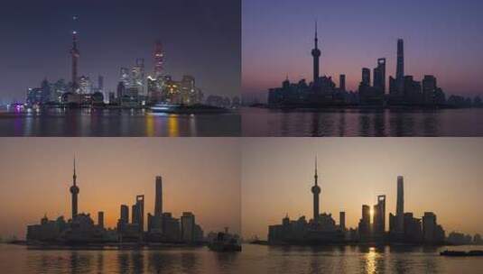 陆家嘴日出 1-R5 Lujiazui Sunrise高清在线视频素材下载