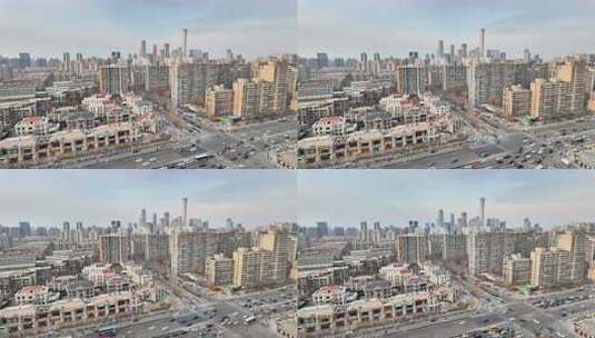 北京城市建筑与街道俯瞰延时高清在线视频素材下载
