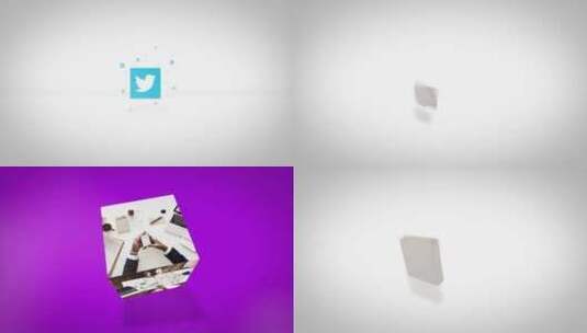 时尚简洁动态立方体标志节目片头揭示AE模板高清AE视频素材下载