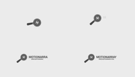 黑白经典转动搜索效果企业媒体logo标志标识演示AE模板高清AE视频素材下载