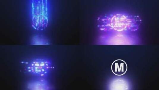 灯光故障感音乐节现场logo展示AE模板高清AE视频素材下载