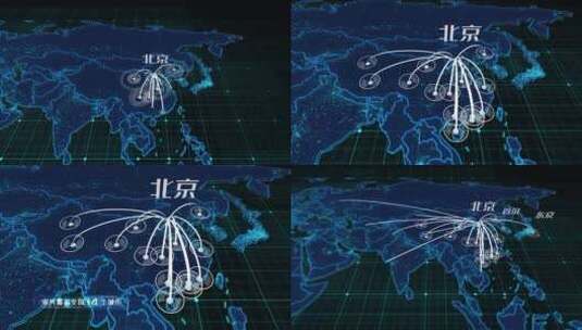 科技中国地图区位定位辐射分析展示高清AE视频素材下载
