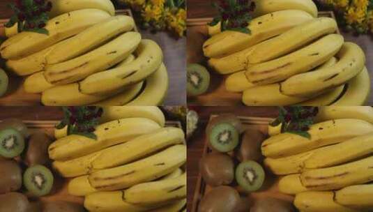 香蕉猕猴桃水果食材 (16)高清在线视频素材下载