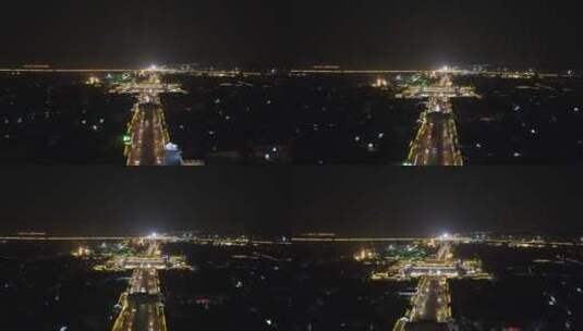航拍南京淮河夫子庙5A景区夜景高清在线视频素材下载