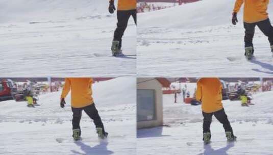 滑雪升格高清在线视频素材下载