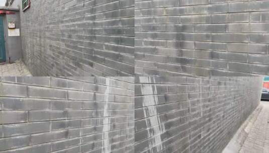 老北京青砖墙胡同弄堂平房 ~高清在线视频素材下载