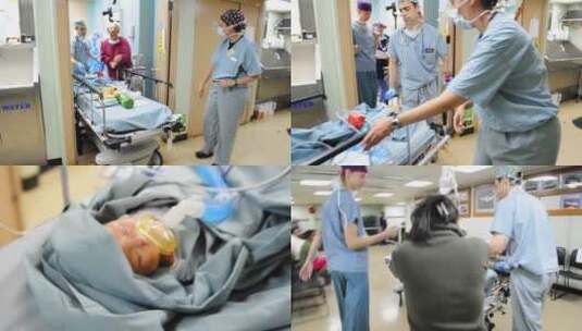 婴儿在医院接受手术高清在线视频素材下载