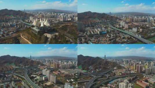 青海省西宁市南山航拍4K素材 14高清在线视频素材下载