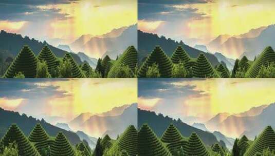 三维大气山林动画高清在线视频素材下载