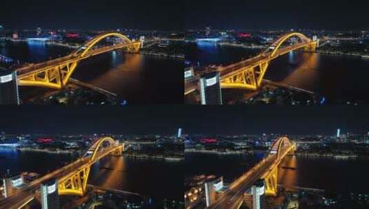 2022上海疫情空荡的卢浦大桥高清在线视频素材下载