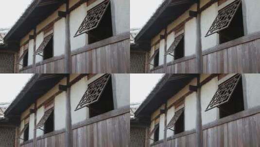 中式古典建筑窗户高清在线视频素材下载