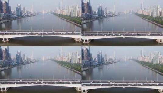 城市车流航拍高清在线视频素材下载