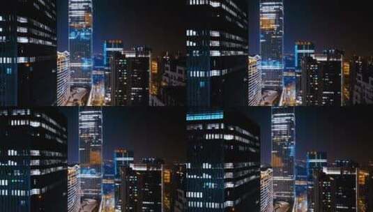 上海前滩夜景高清在线视频素材下载
