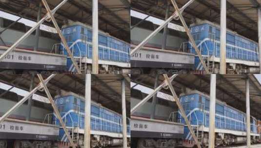 【镜头合集】东方列车蓝色火车铁路东方号高清在线视频素材下载