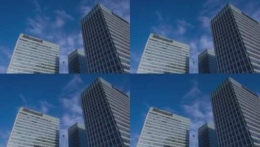 北京_朝阳_微软大楼_延时摄影高清在线视频素材下载
