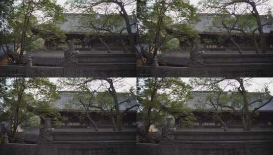 杭州千年古刹灵隐寺古建筑高清在线视频素材下载