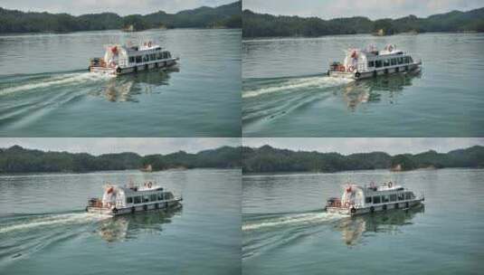 杭州千岛湖上的美丽景色高清在线视频素材下载