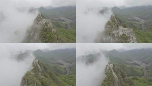 北京箭扣长城夏季云海风光高清在线视频素材下载