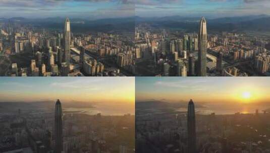 深圳城市航拍平安大厦高清在线视频素材下载
