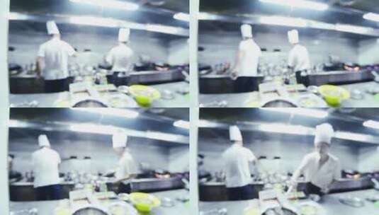 餐厅厨房的厨师高清在线视频素材下载