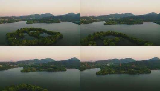 杭州冬季西湖夕阳高清在线视频素材下载