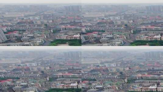 城市航拍湖南邵阳城市建设竖屏高清在线视频素材下载