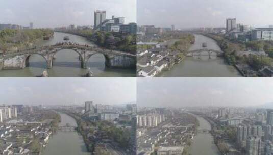 拱宸桥 大运河 航拍 杭州 7高清在线视频素材下载