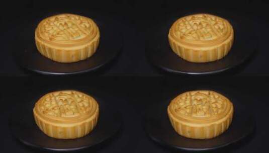 豆沙月饼中秋甜品糕点高清在线视频素材下载