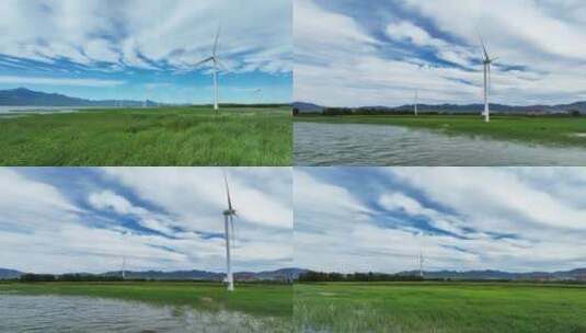 4K航拍风力发电机高清在线视频素材下载