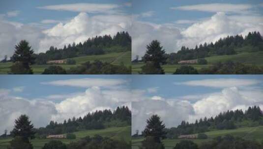 云与山的延时拍摄景观高清在线视频素材下载