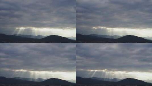 天空丁达尔光云延时阳光穿透云层耶稣光天光高清在线视频素材下载