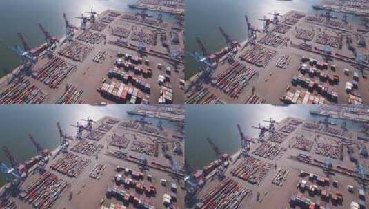 集装箱港口物流货运码头高清在线视频素材下载