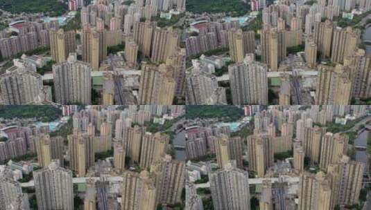 城市市中心高楼4K航拍高清在线视频素材下载