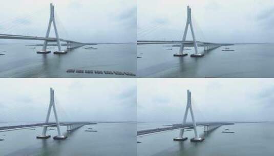 航拍文昌海文大桥高清在线视频素材下载