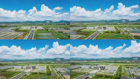 珠海斗门莲洲机场通用航空机场航拍延时高清在线视频素材下载